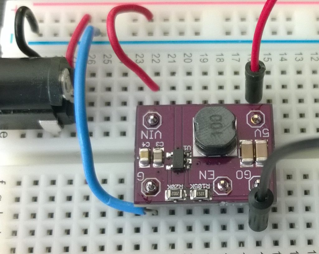 500ma DC-DC Buck Converter on a Breadboard